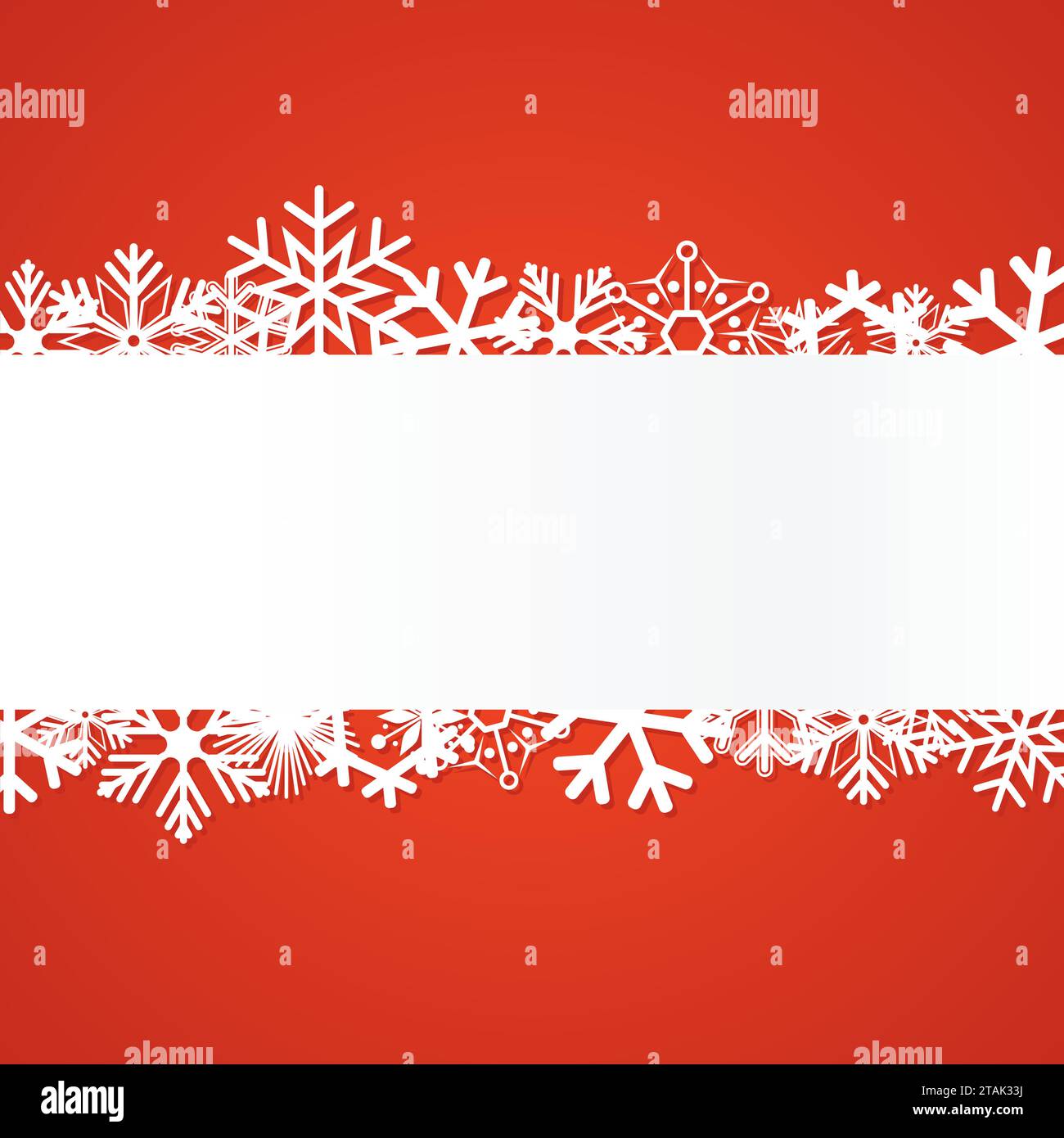 Red Christmas background with snowflakes. Vector Illustration Stock ...