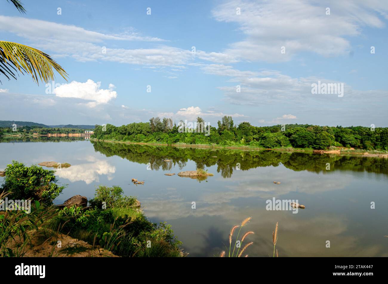 Netravati River at Thumbe in Mangalore, India. Stock Photo