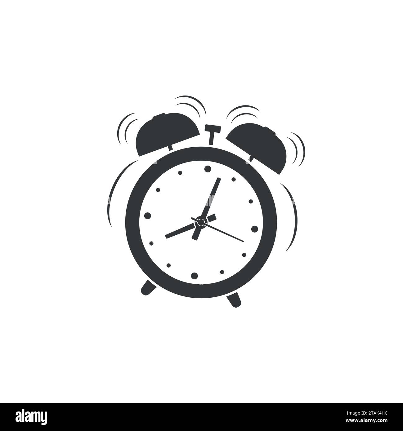 Alarm clock rings time Royalty Free Vector Image