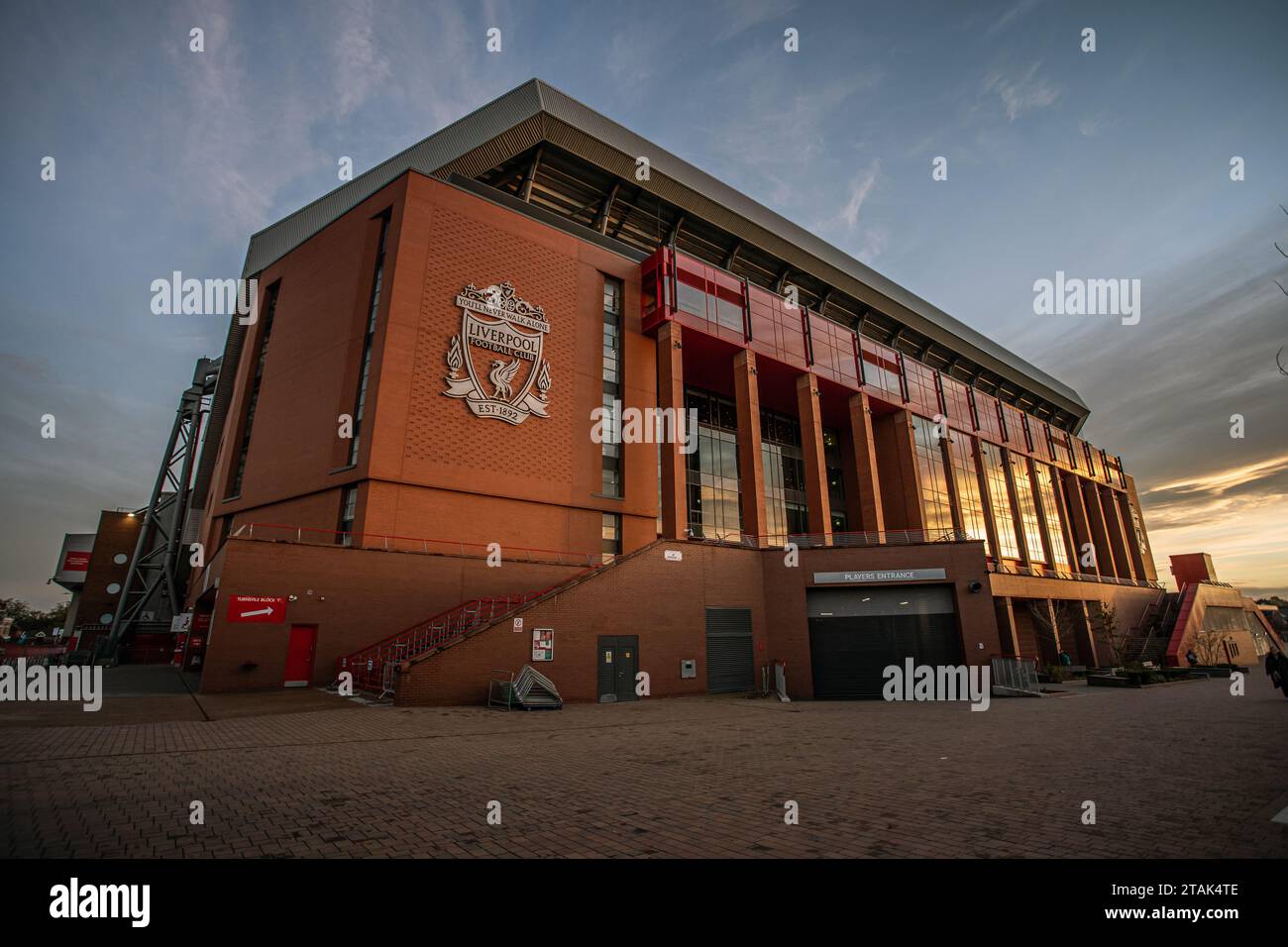 The Anfield Stadium in Liverpool Stock Photo
