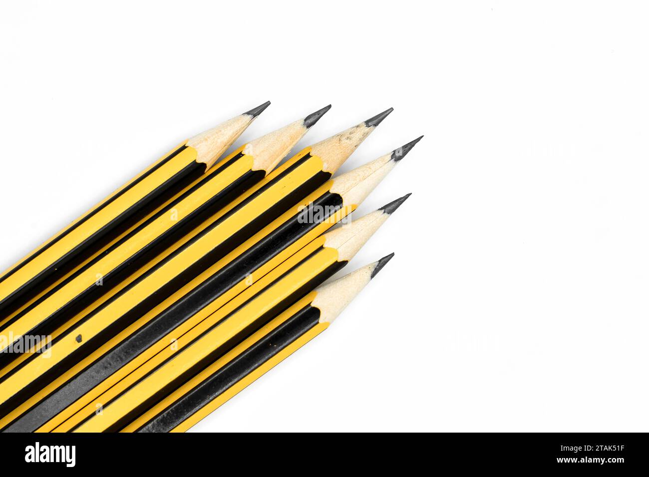 Graphite pencils on white background Stock Photo
