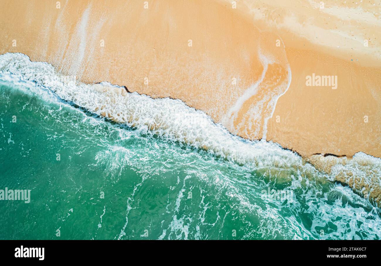 Drone view ocean waves sandy hi-res stock photography and images - Alamy