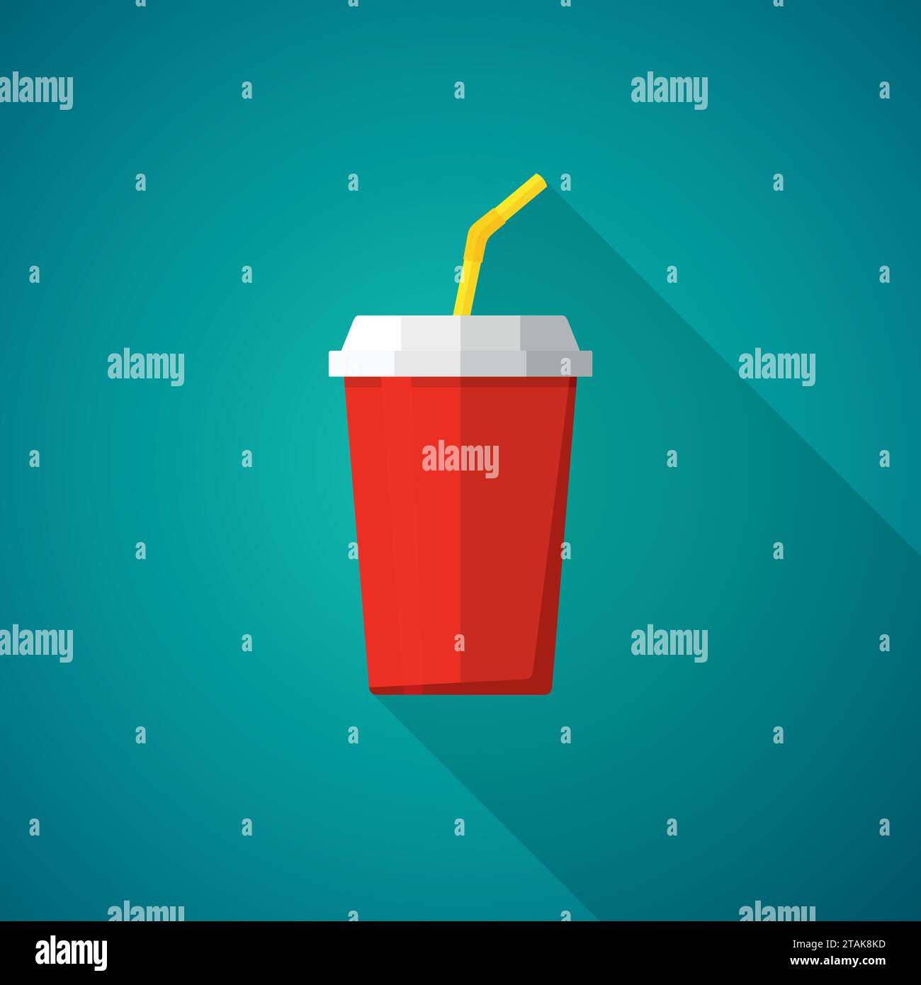 Cola and Soda. Cup for fast food. Drink icon Vector Illustration Stock Vector