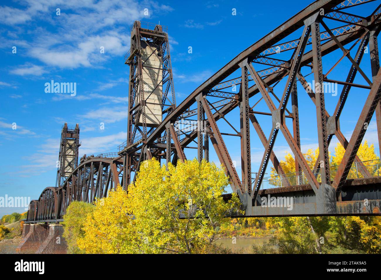 Fairview Bridge, Sundheim Park, McKenzie County, North Dakota Stock