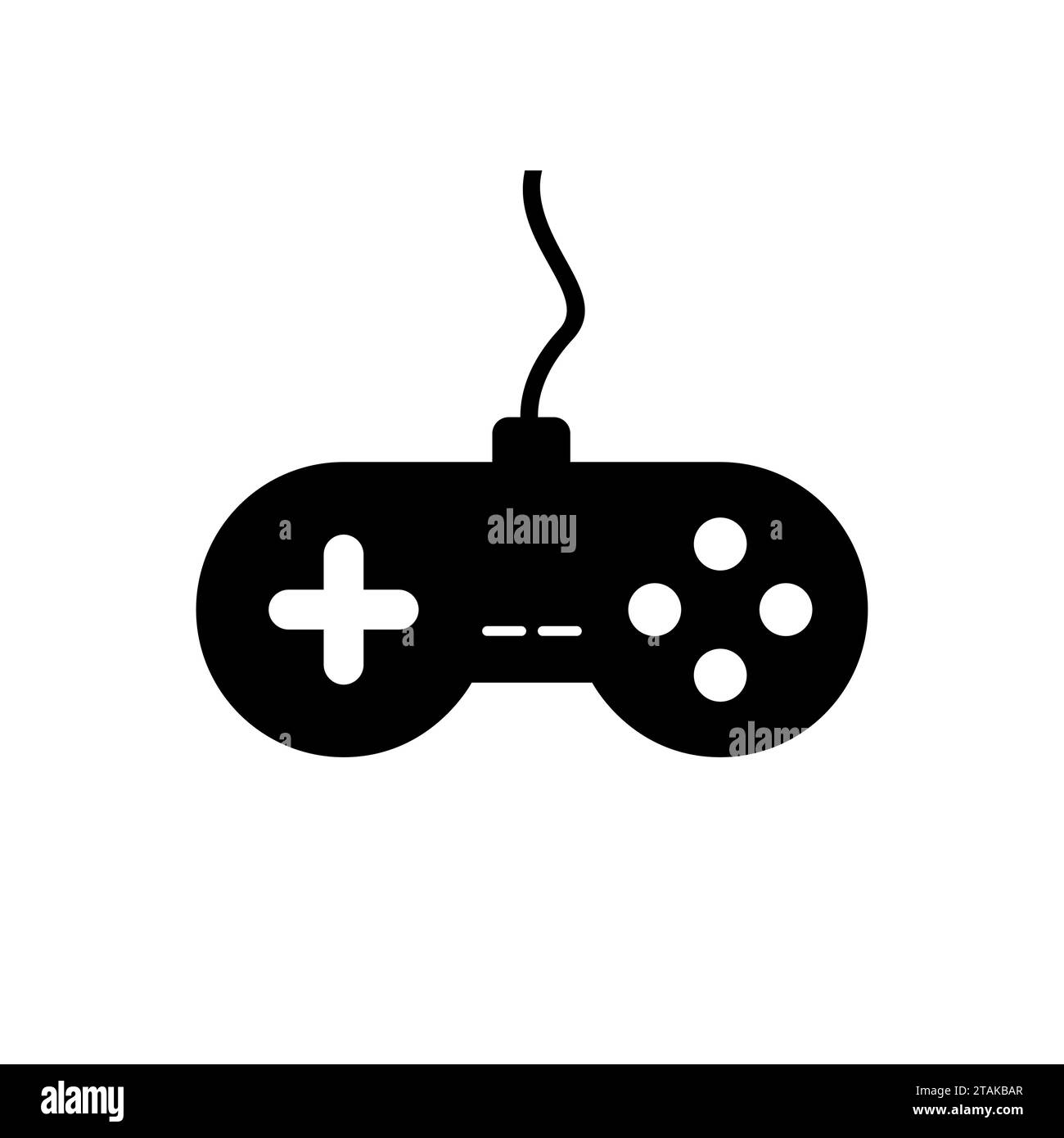 Black icon gamepad. Vector illustration Stock Vector