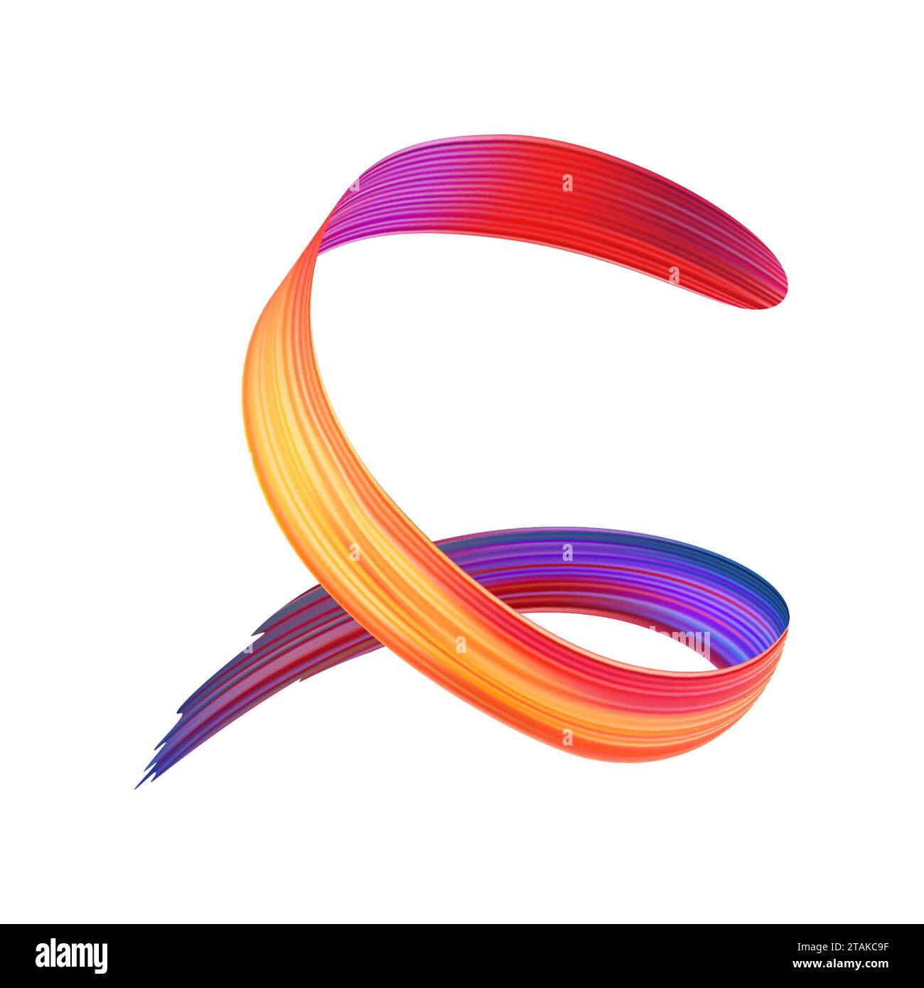 3d Brushstroke gradient texture brush Stock Vector