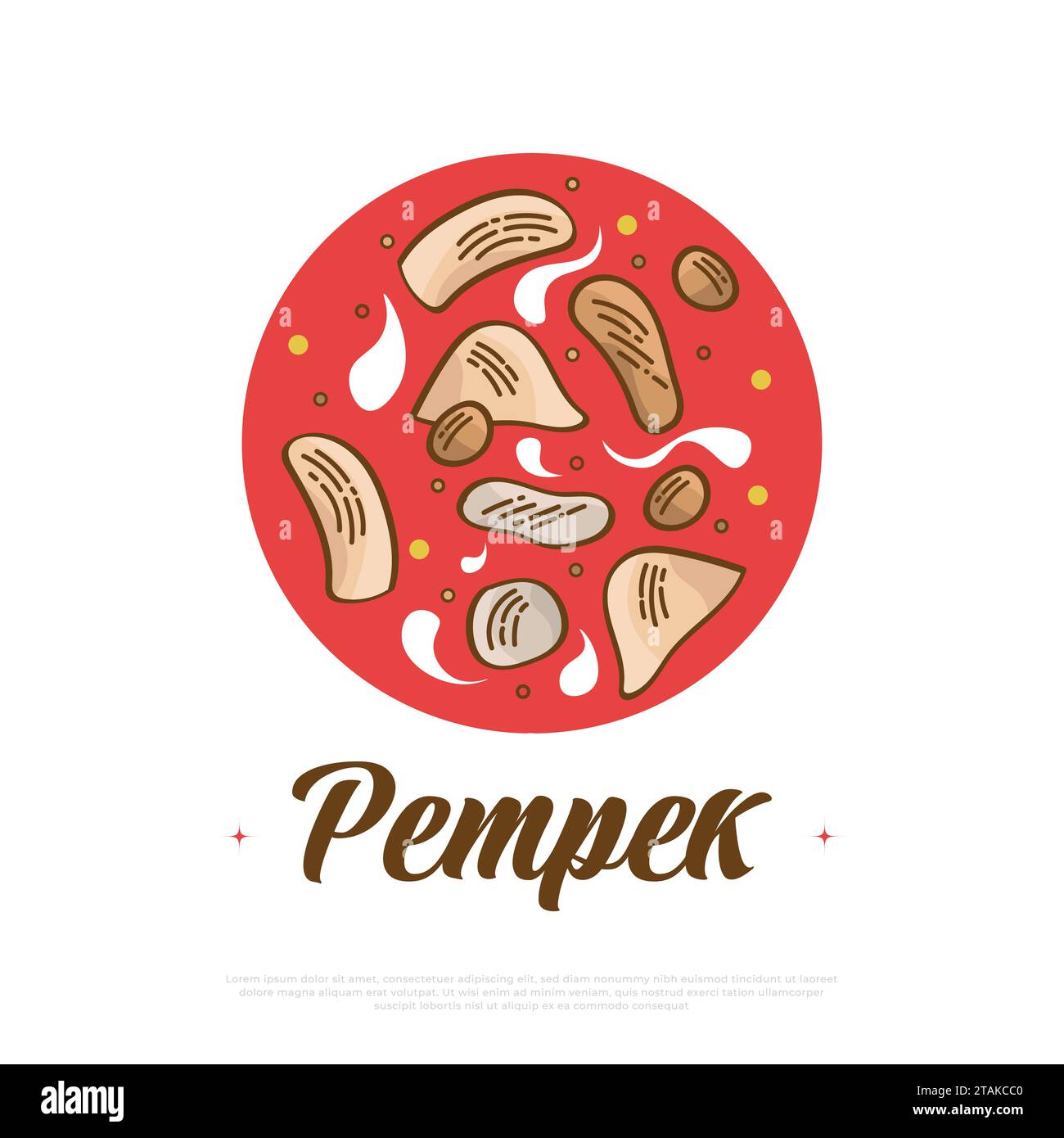 Pempek Illustration, Indonesian Traditional Food. Traditional Cuisine ...