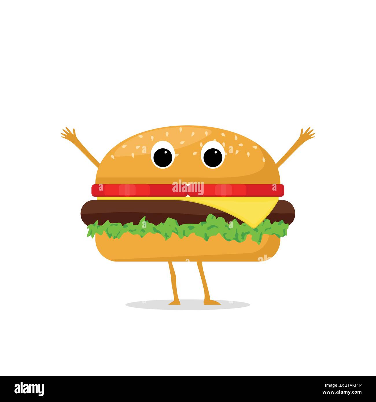 Cute and funny smiling hamburger - Smiling Hamburger - Sticker