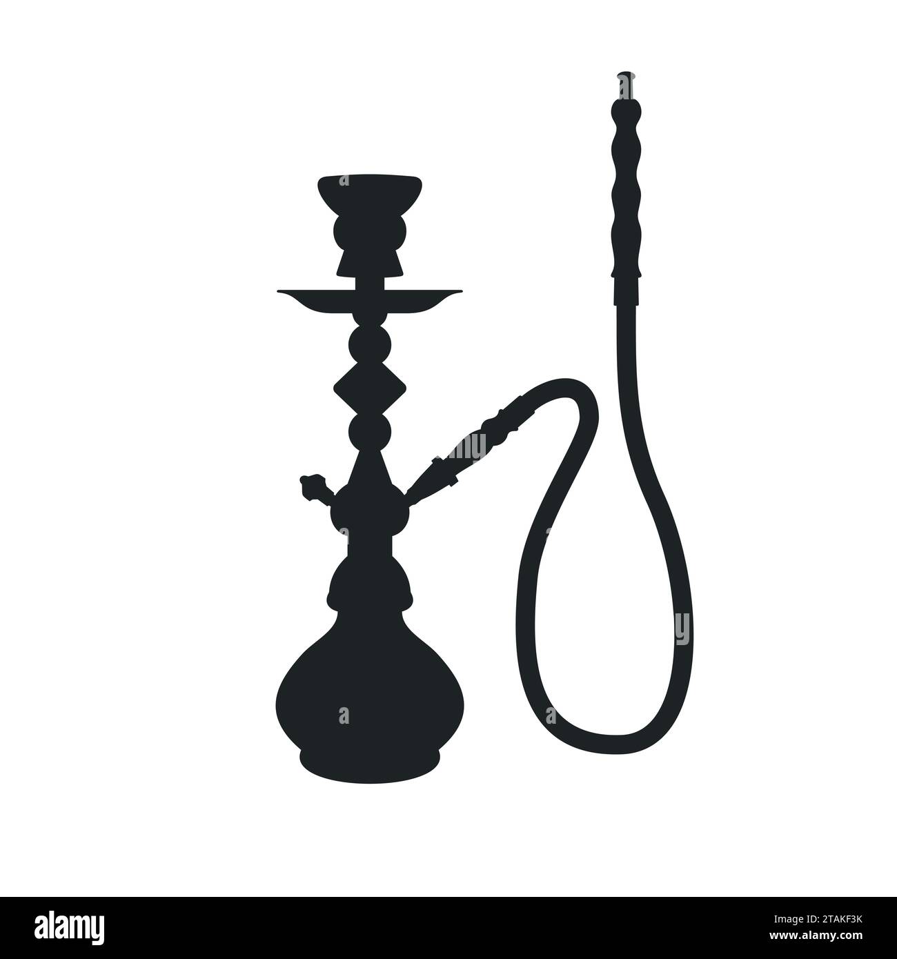 Black Silhouette of a Hookah. Vector Illustration Stock Vector Image