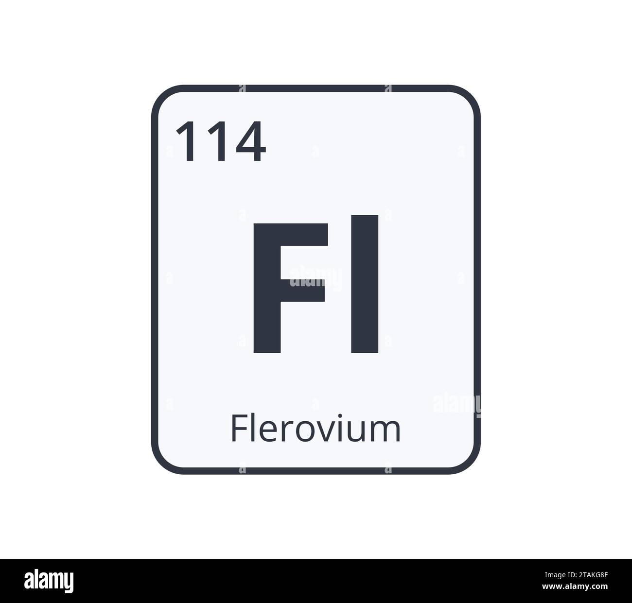 Flerovium Chemical Symbol.  Stock Vector