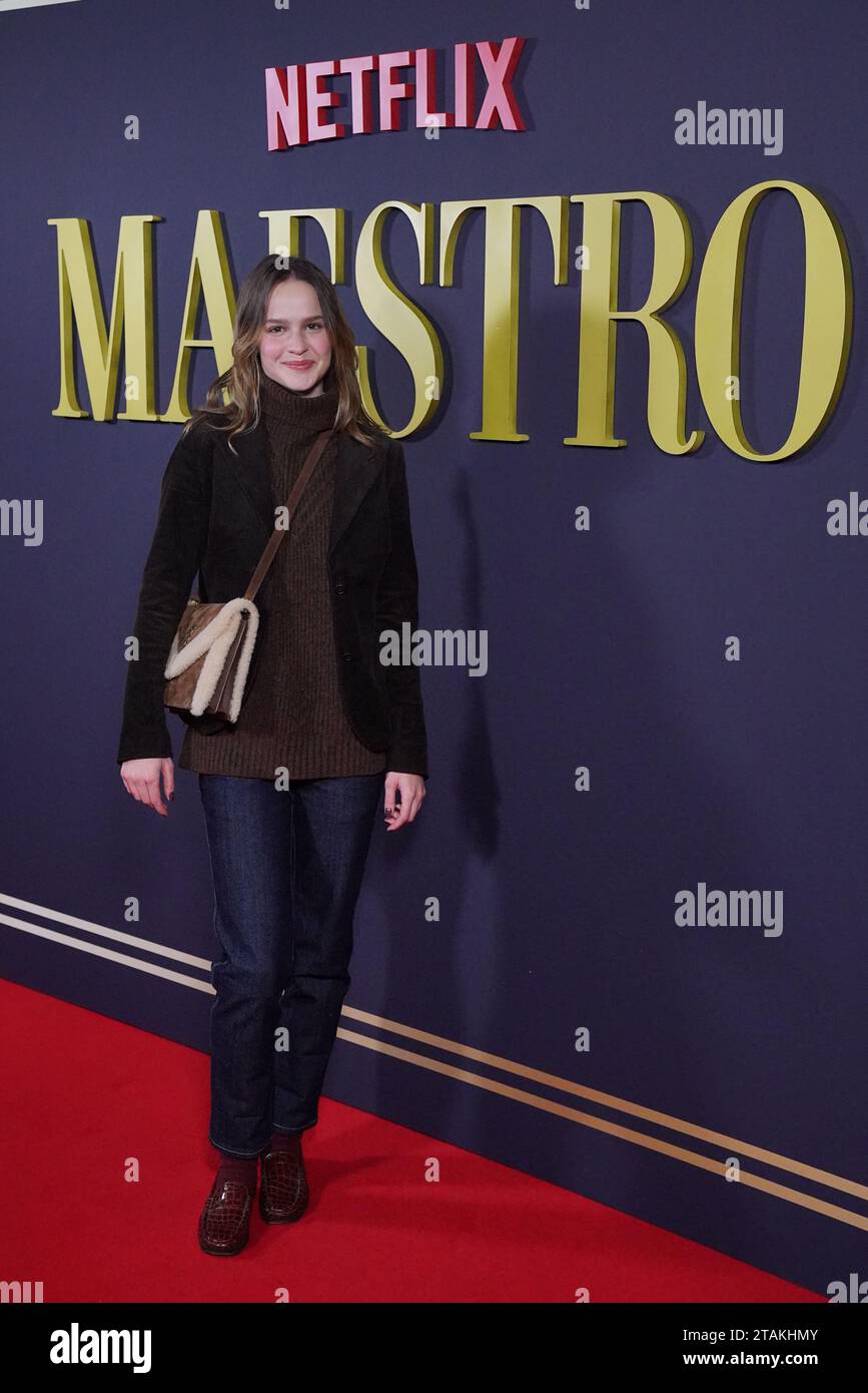 Clara Rugaard arrives for a special screening of Maestro at ...