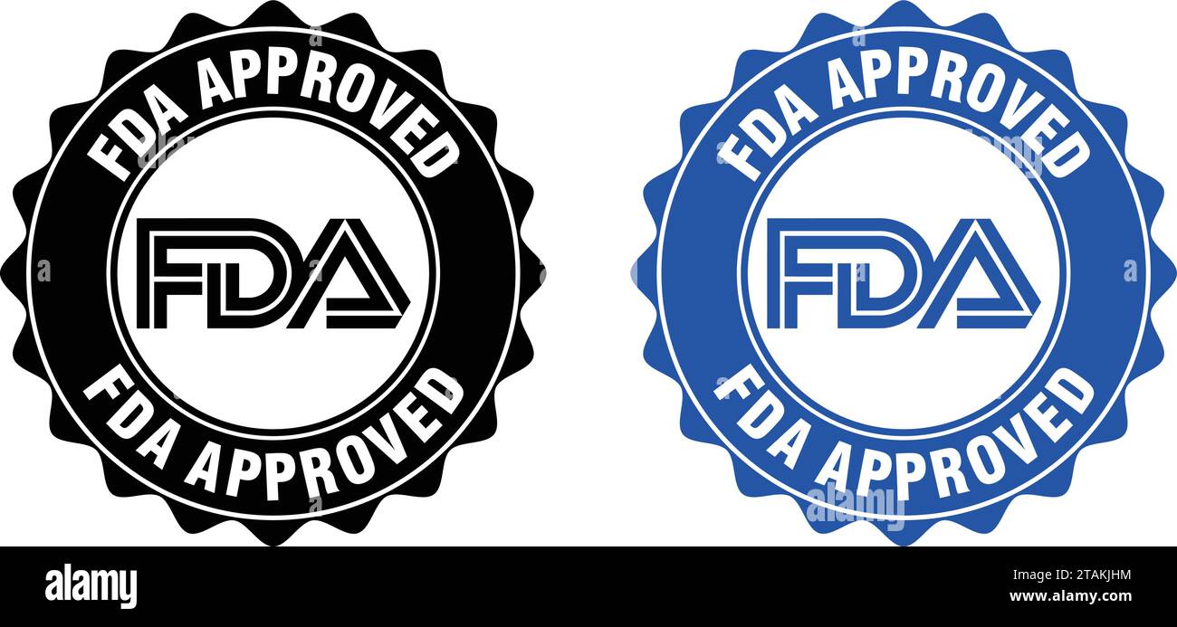 FDA Approved (Food and Drug Administration) icon symbol label badge FDA Approved (Food and Drug Administration) icon symbol label badge