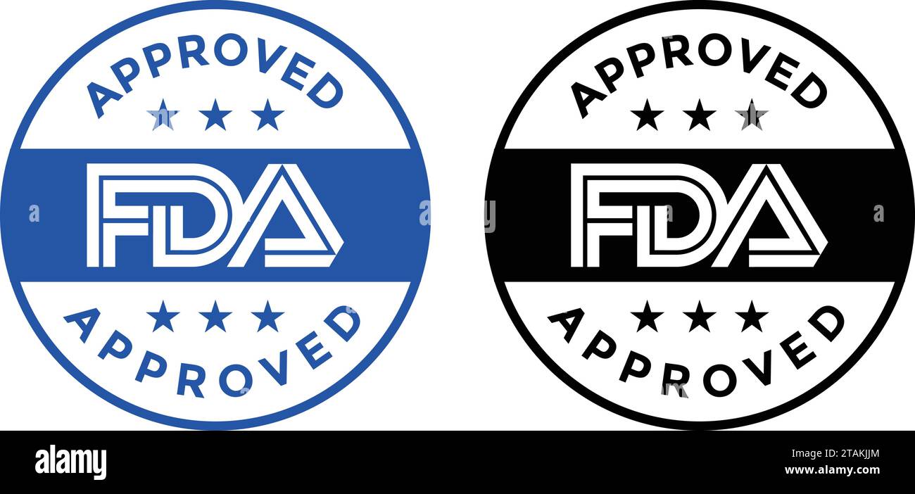 FDA Approved (Food and Drug Administration) icon, symbol, label, badge