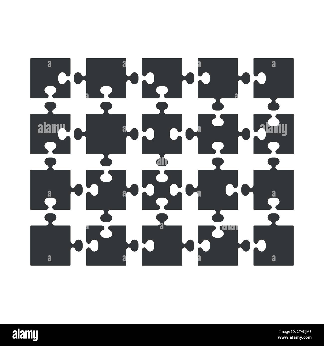 Parts of puzzles flat in white background. Jigsaw Vector illustration