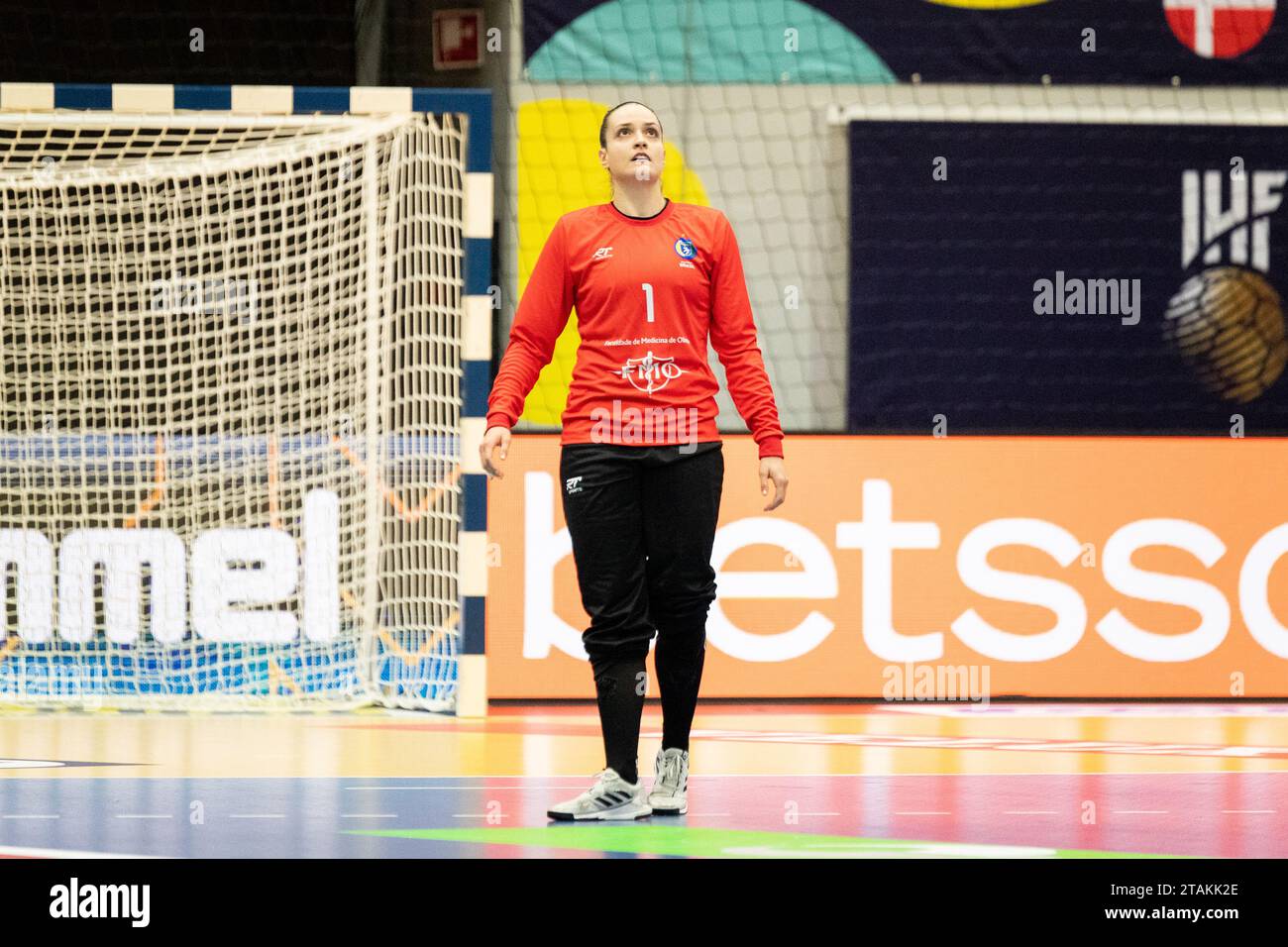 Frederikshavn, Denmark. 01st Dec, 2023. Gabriela Moreschi (1) of Brazil