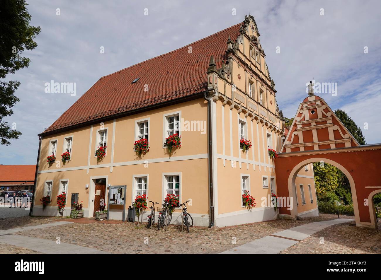 Altbau, Bibliothek, Schlossstraße, Wiesenburg, Landkreis Potsdam Mittelmark, Brandenburg, Deutschland Stock Photo