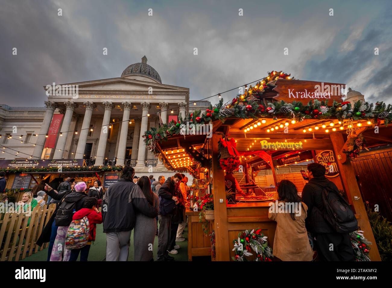 London, UK Nov 20 2023 Trafalgar Square Christmas Market, London
