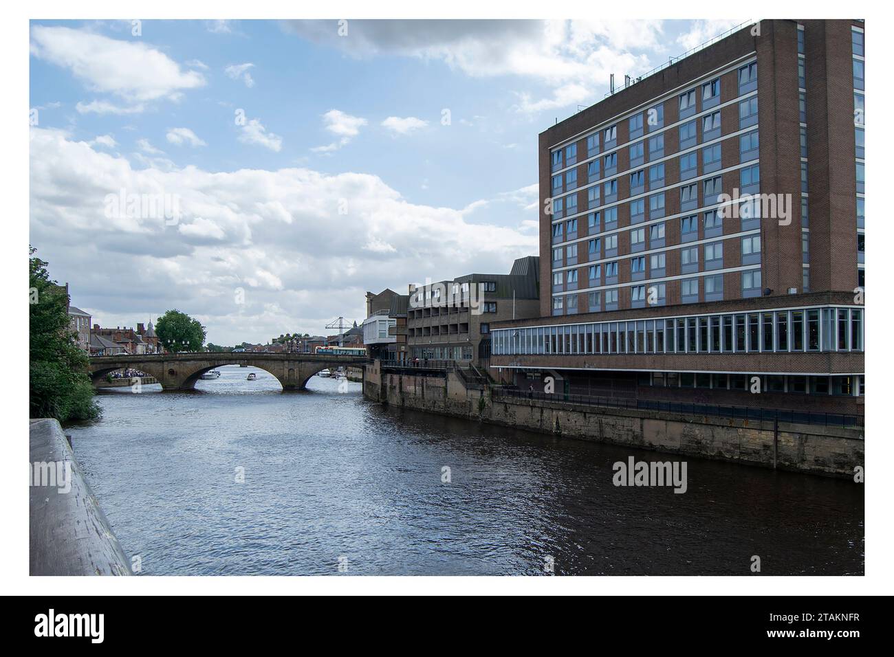 River Ouse Towards the Ouse Bridge, York Stock Photo