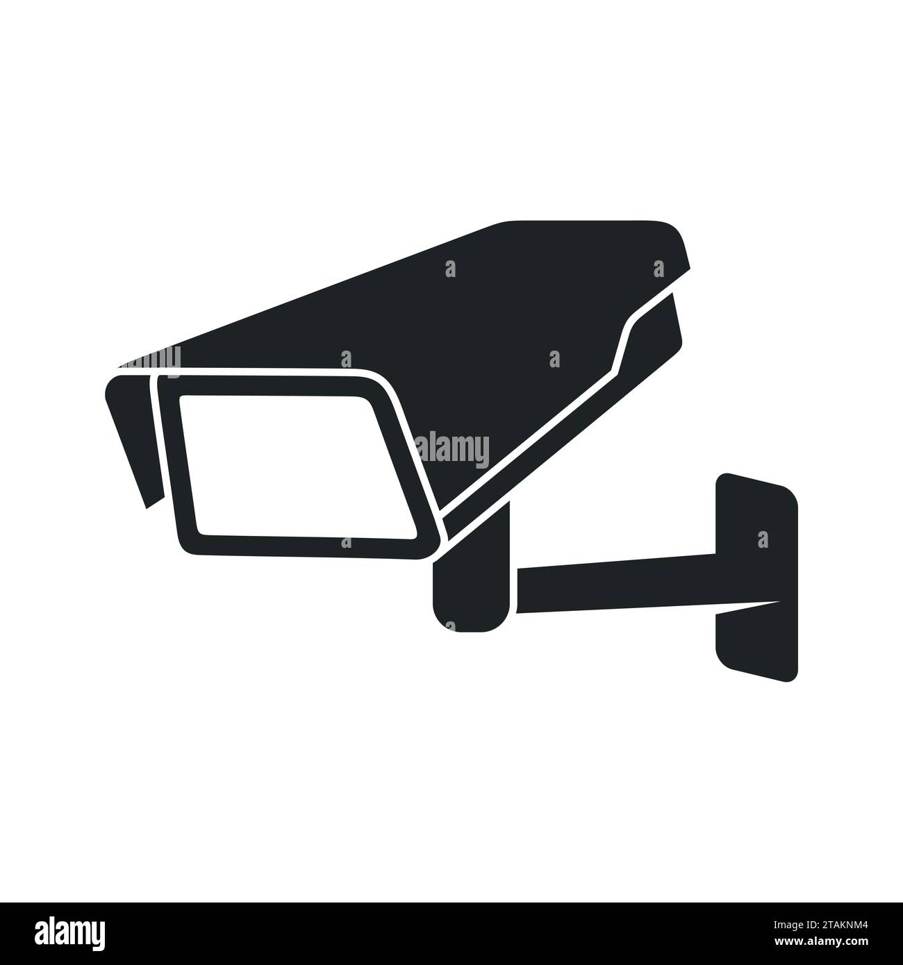 Video Surveillance Security Camera on a white background. Vector Illustration Stock Vector