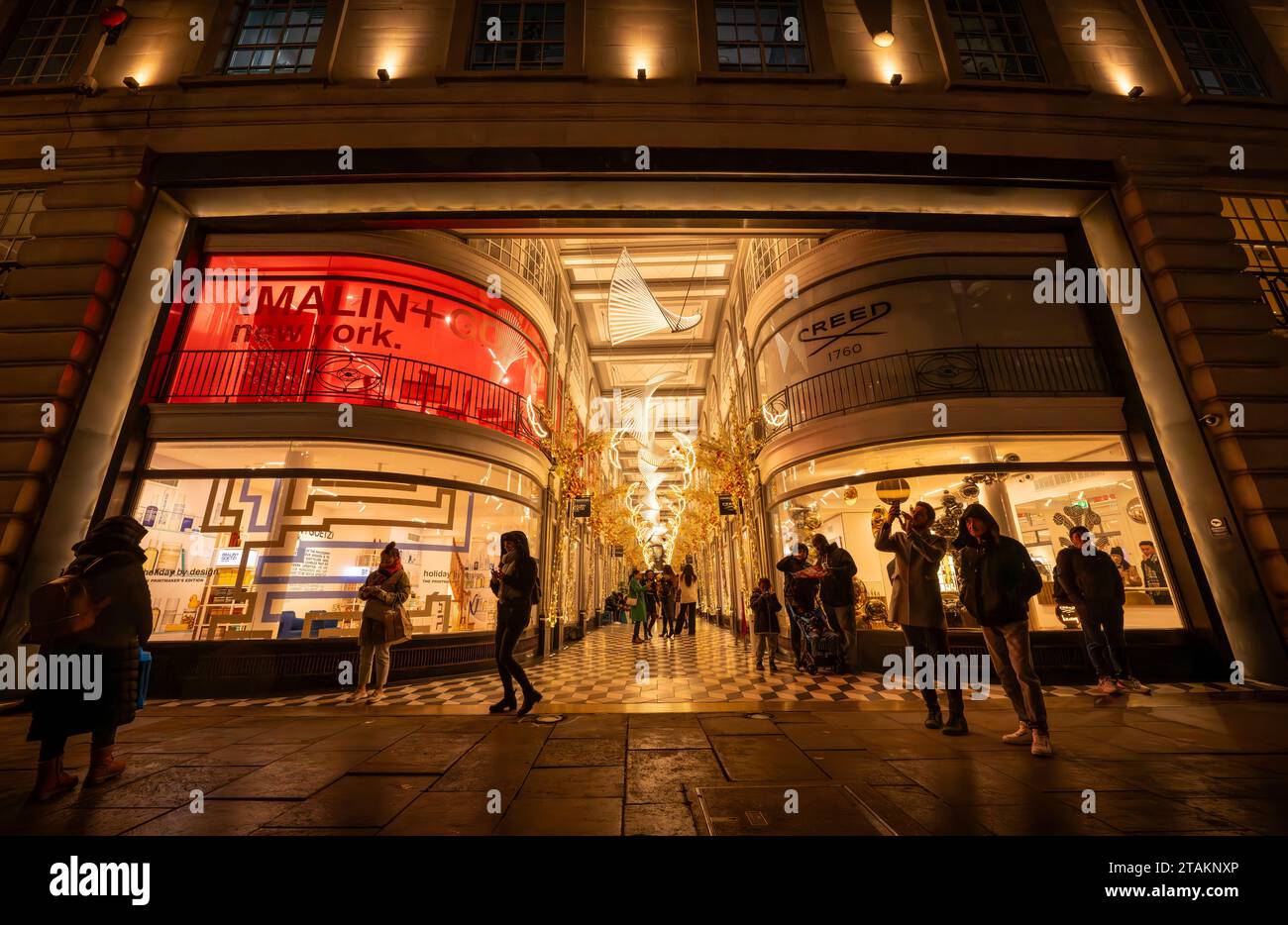 London, UK - Nov 20 2023: Quadrant Arcade, a chic retail complex with ...