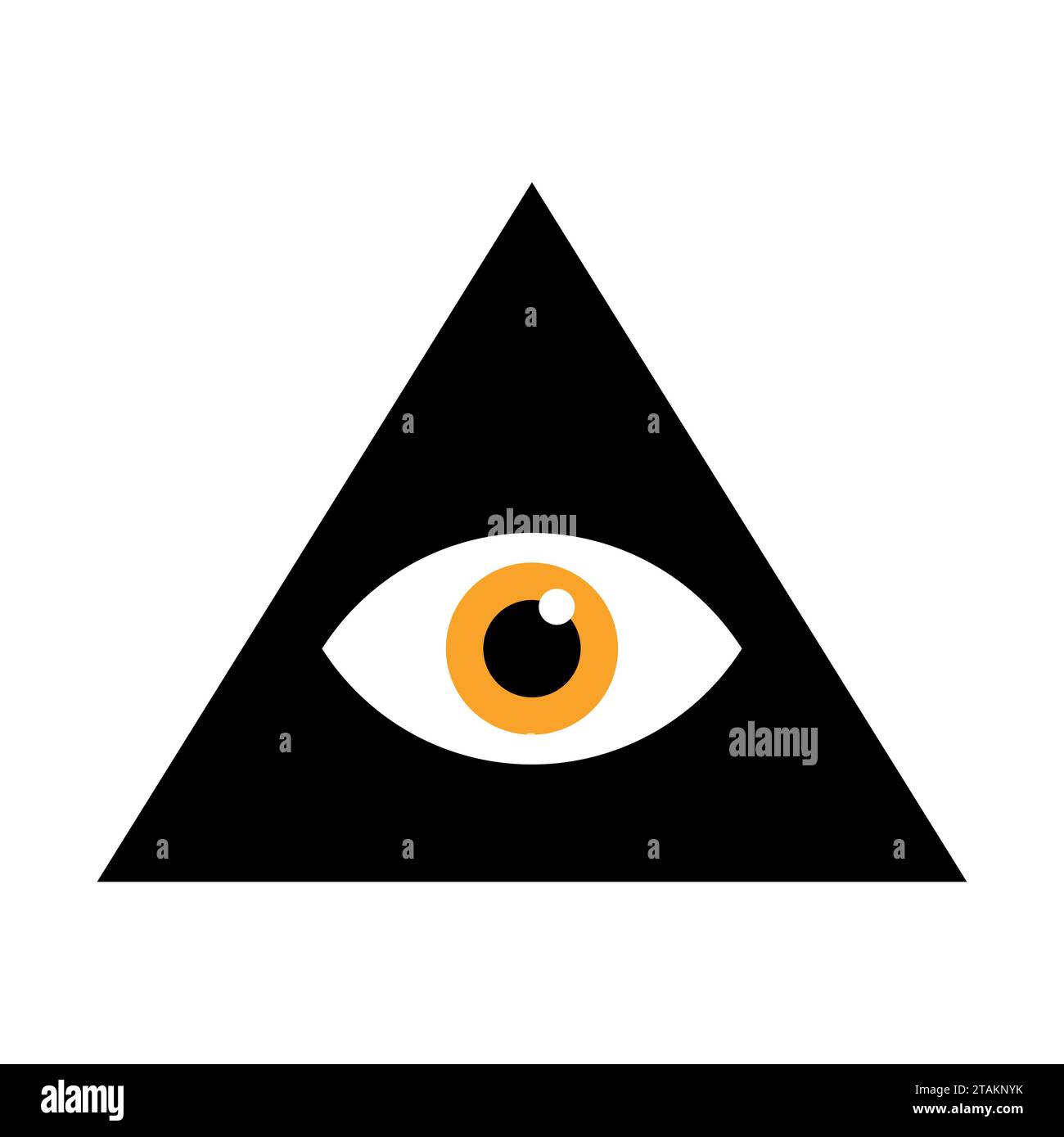 Seeing eye. All seeing eye inside triangle pyramid. vector illustration. Masonic symbol. Vector illustration Stock Vector