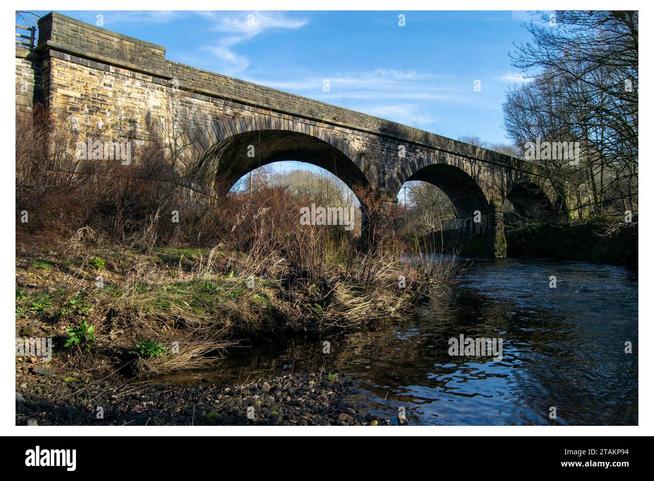 Railway Bridge at Copley Stock Photo