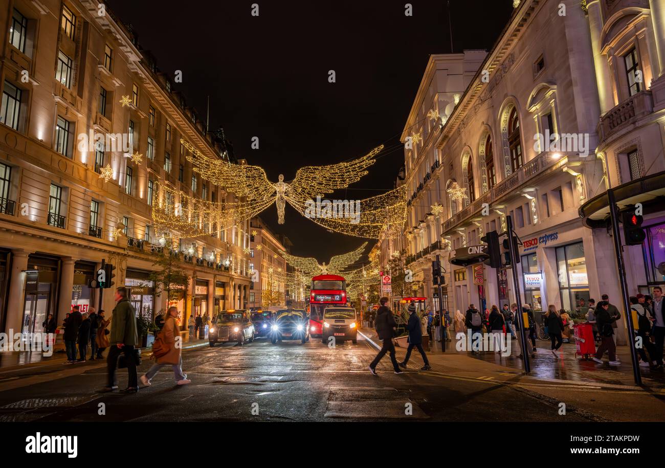 London, UK - Nov 20 2023: Regent Street St James's in central London