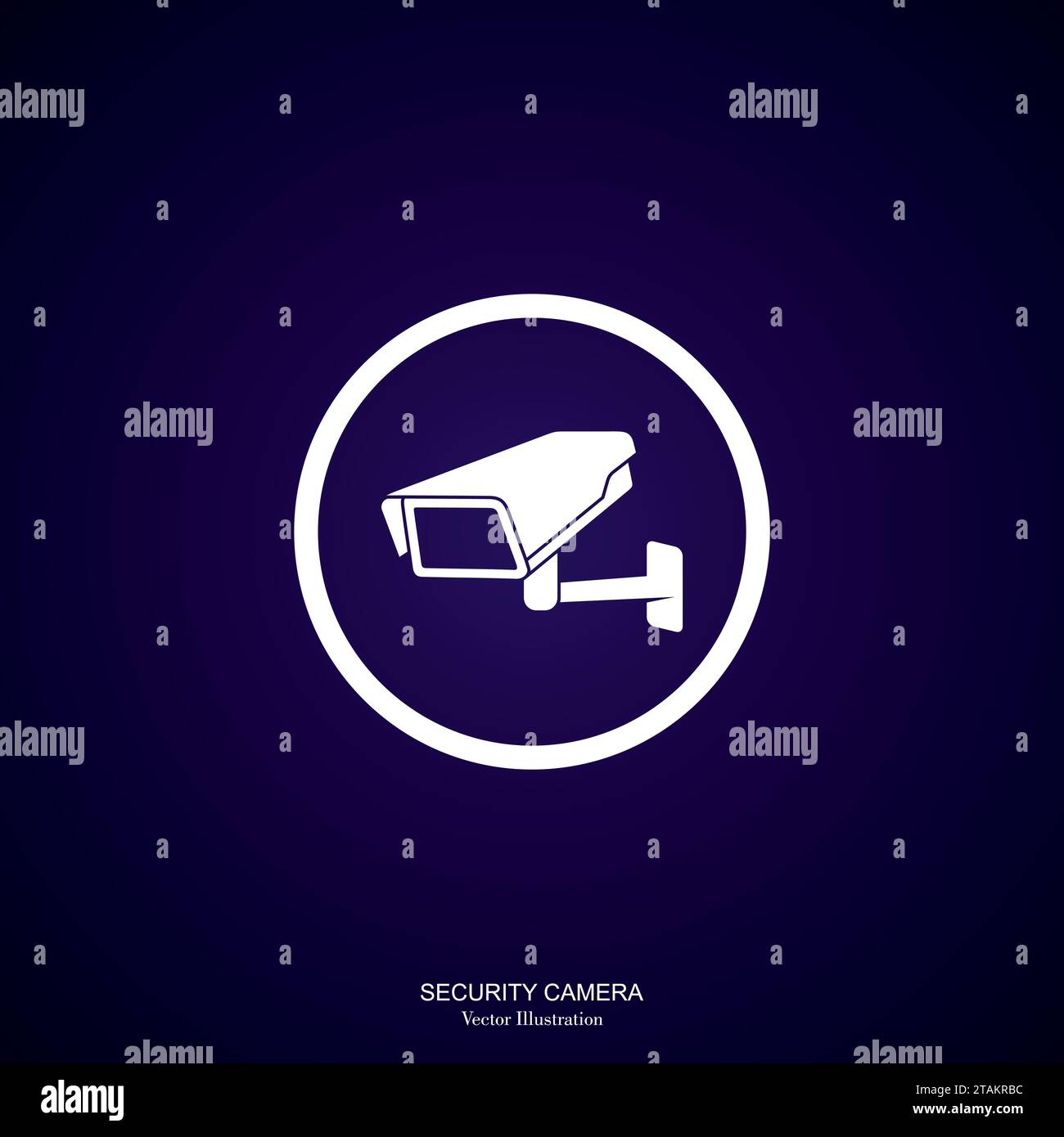 Video Surveillance Security Camera on a white background. Vector Illustration Stock Vector