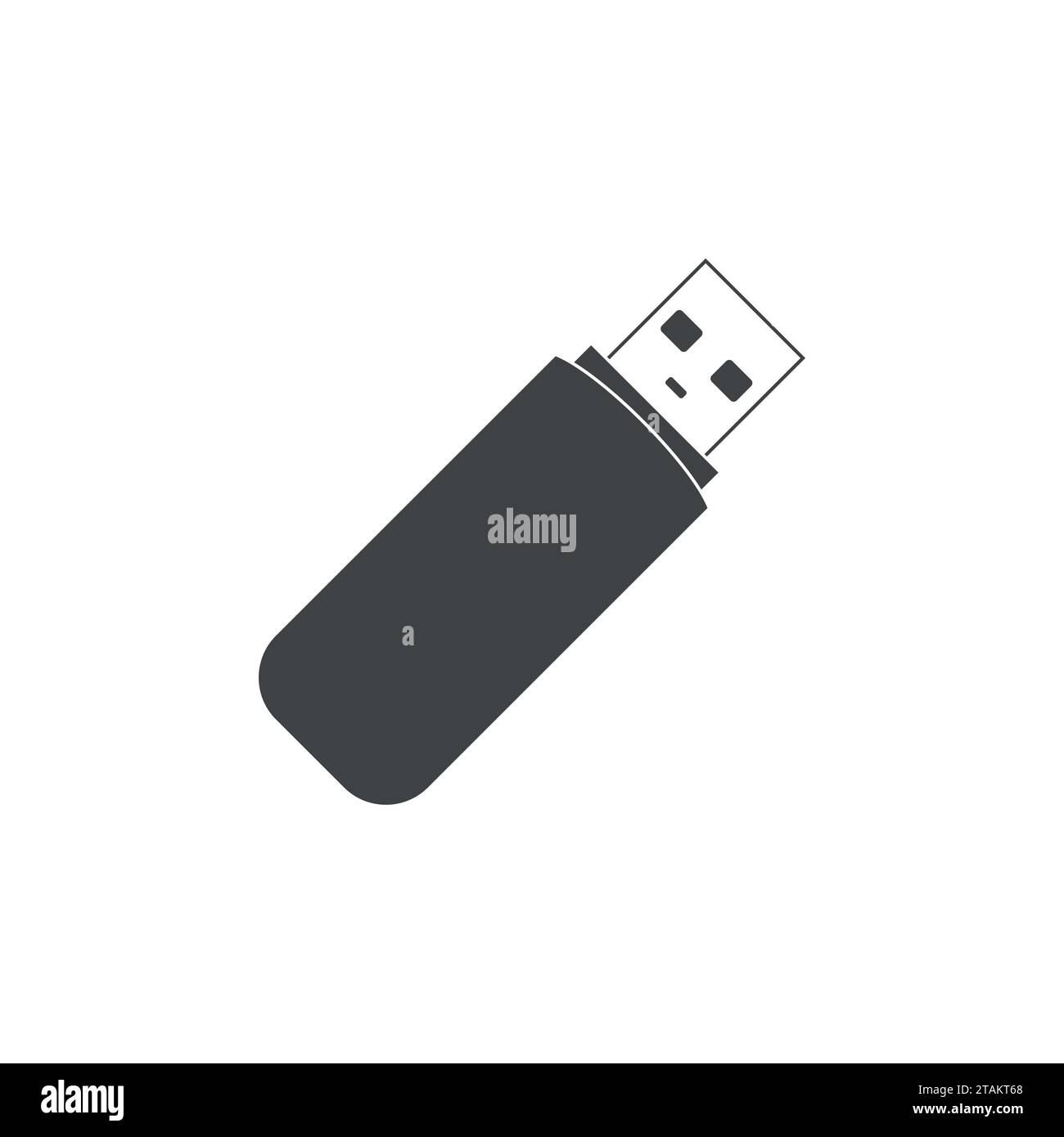 Flash drive USB memory stick icon isolated on white background. Stock Vector