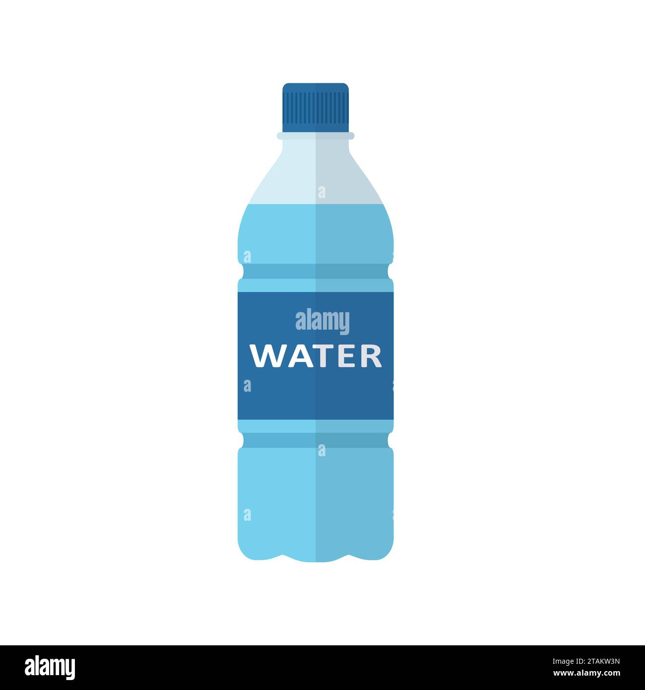 Bottle of water icon in flat style isolated on white background. Vector illustration Stock Vector