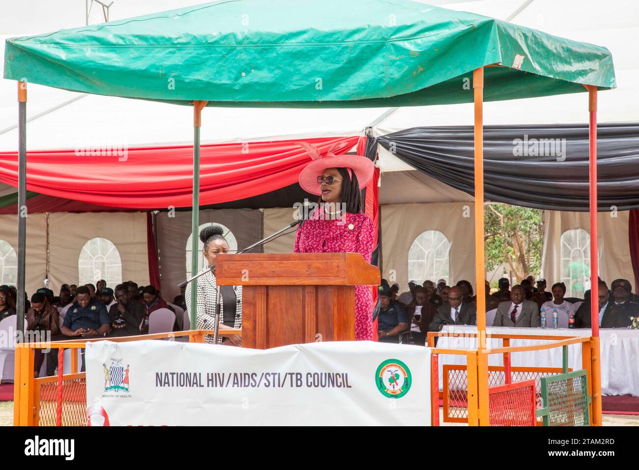 Lusaka, Zambia. 1st Dec, 2023. Zambian Minister of Health Sylvia Masebo