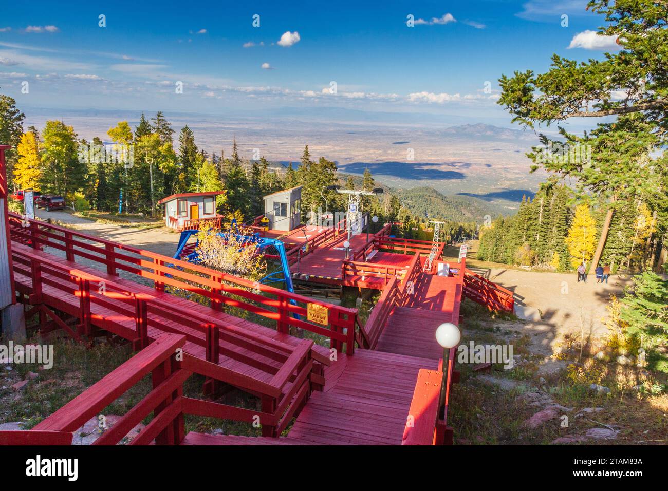 Ski area at Sandia Peak in Albuquerque, New Mexico. Stock Photo