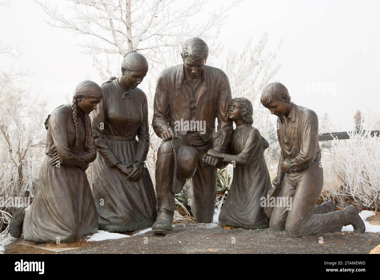 Journey's End statue, This is the Place Heritage Park, Mormon Pioneer