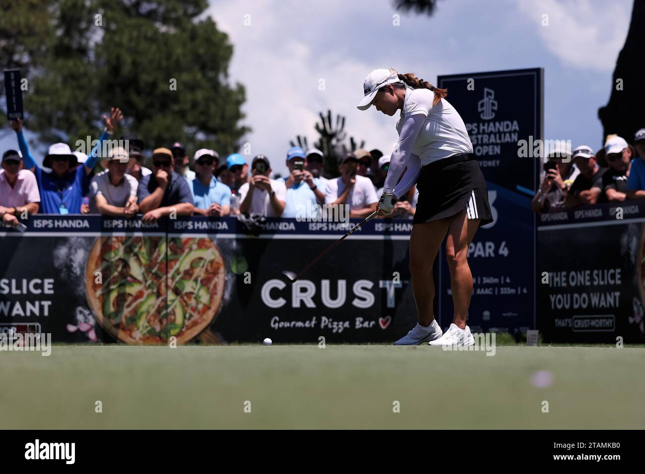 Sydney, Australia, 1 December, 2023. Minjee Lee tees off during round 2