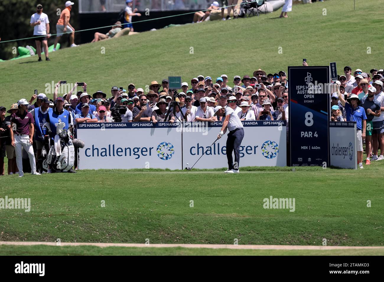 Sydney, Australia, 1 December, 2023. Cameron Smith tees off from the 8th hole during round 2 of The Australian Open Golf at The Australian Golf Club on December 01, 2023 in Sydney, Australia. Credit: Damian Briggs/Speed Media/Alamy Live News Stock Photo