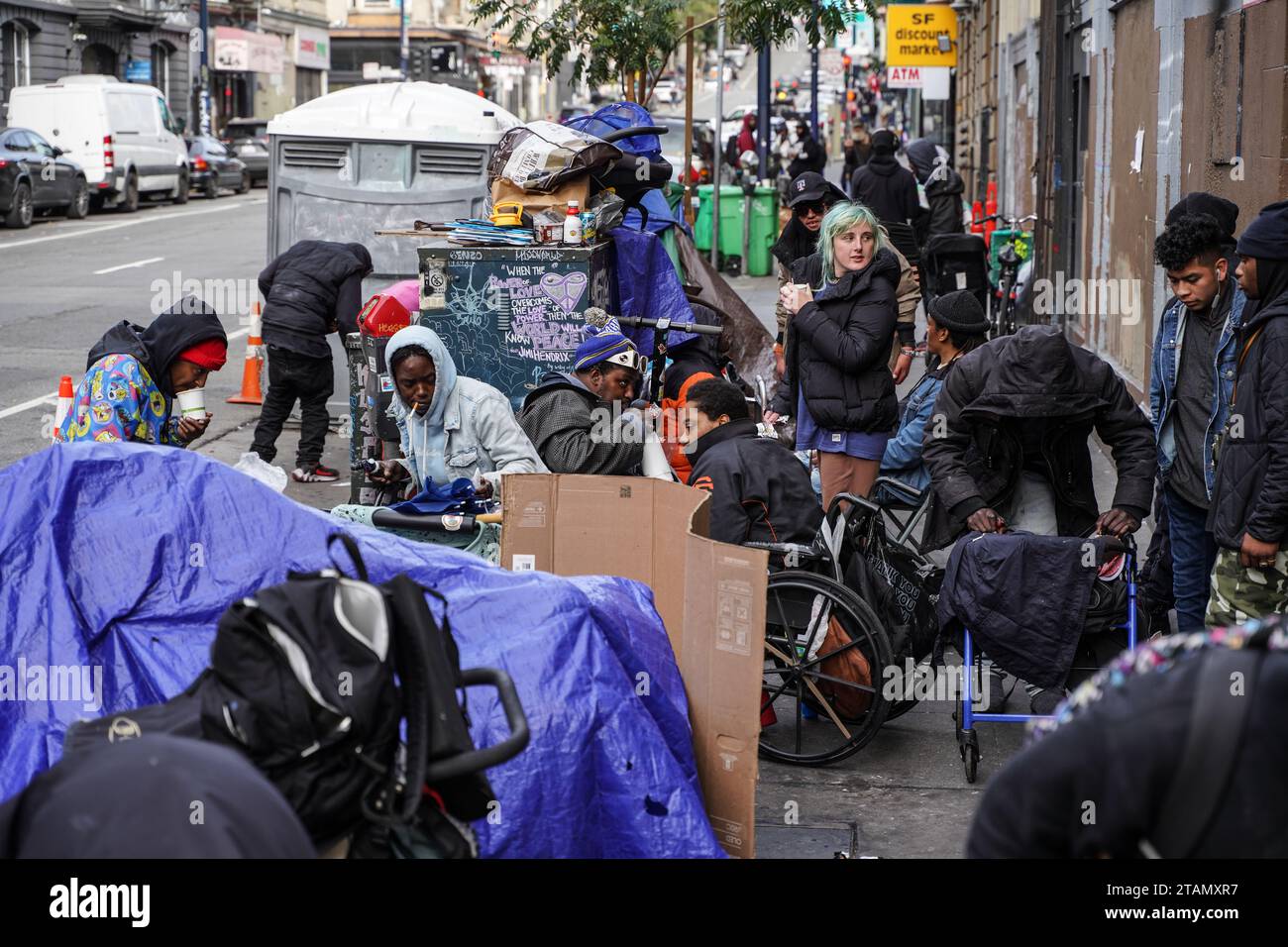 San francisco homeless sleeping on hi-res stock photography and images -  Alamy
