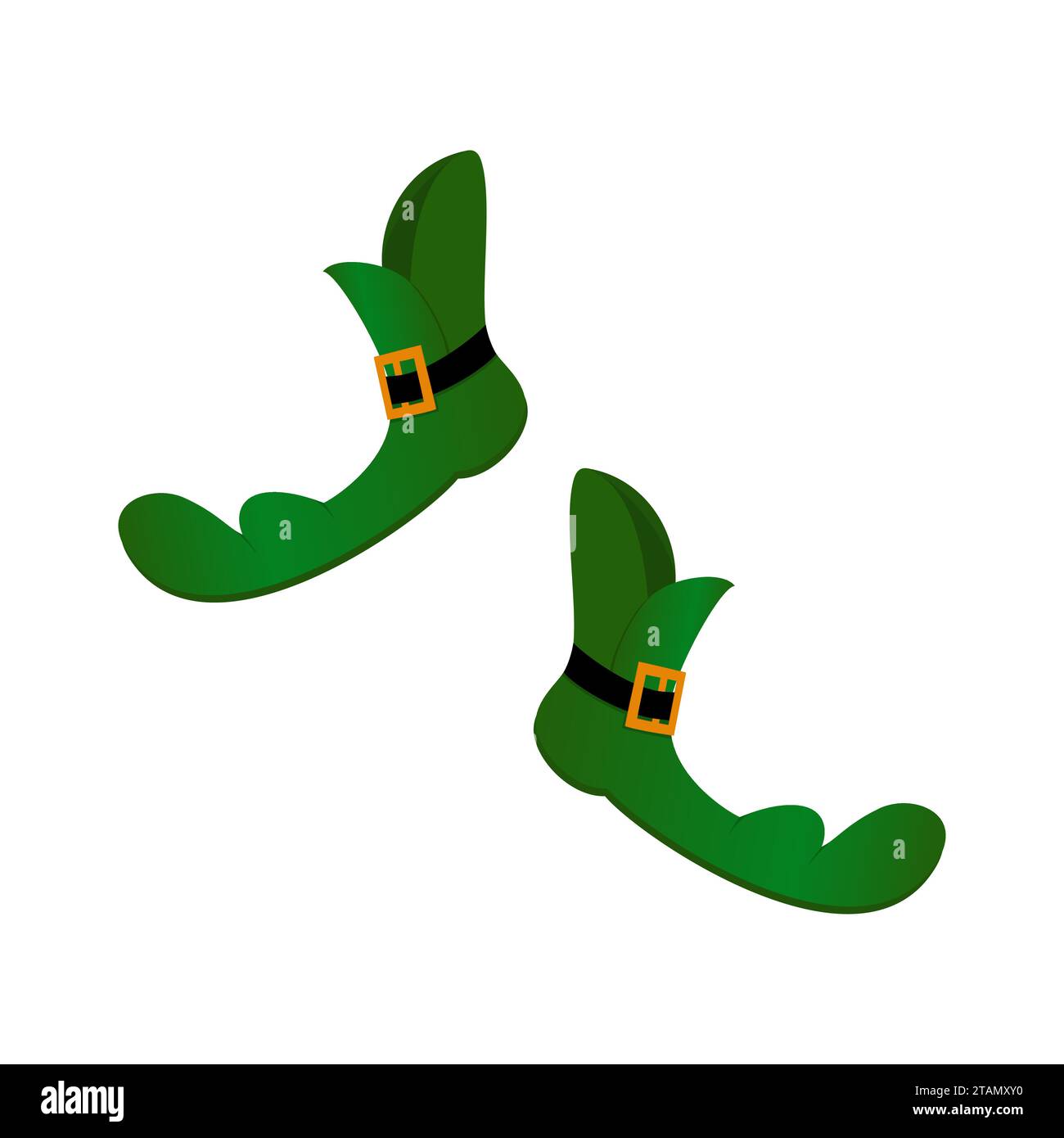 Vector illustration of leprechaun shoes. Design for St. Patrick s Day ...