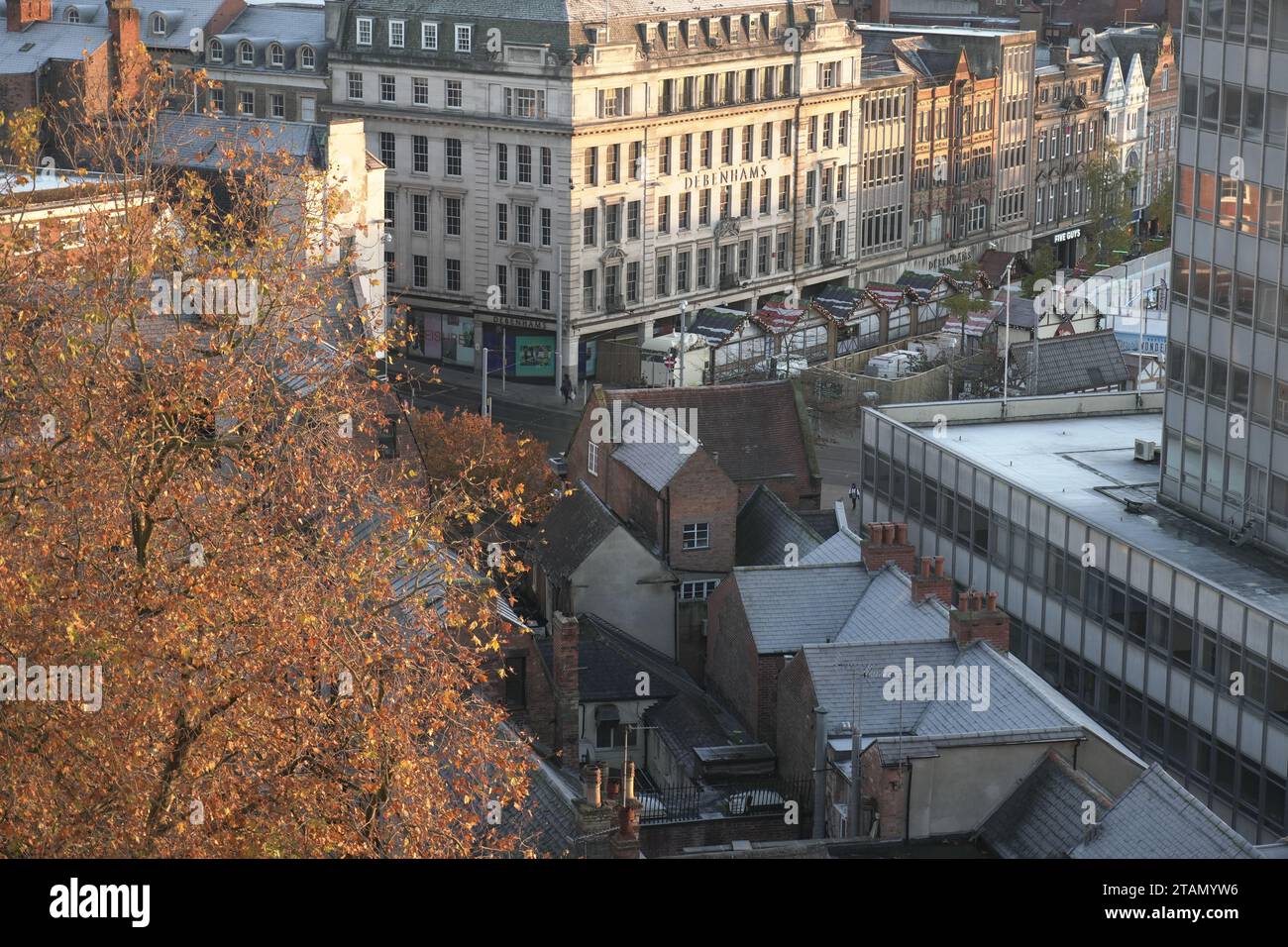 Nottingham City Centre Skyline & Cityscape Stock Photo Alamy