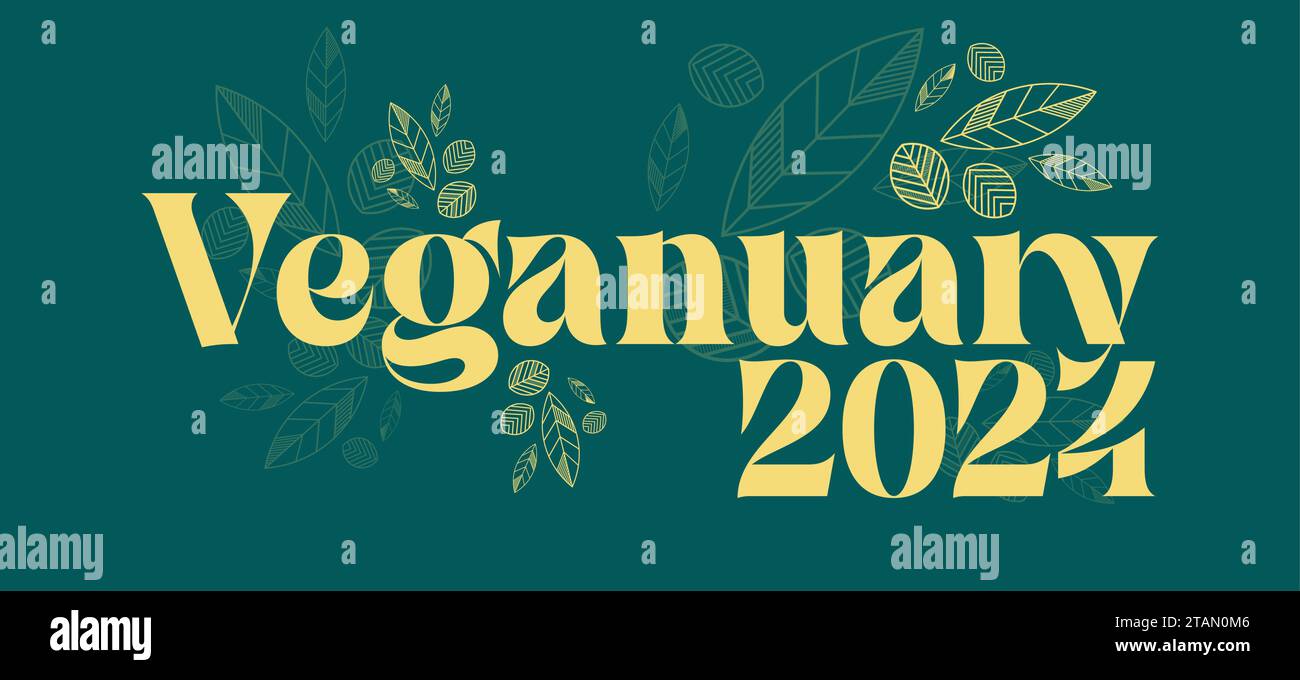 Veganuary 2024 Illustration Stock Vector Image & Art Alamy