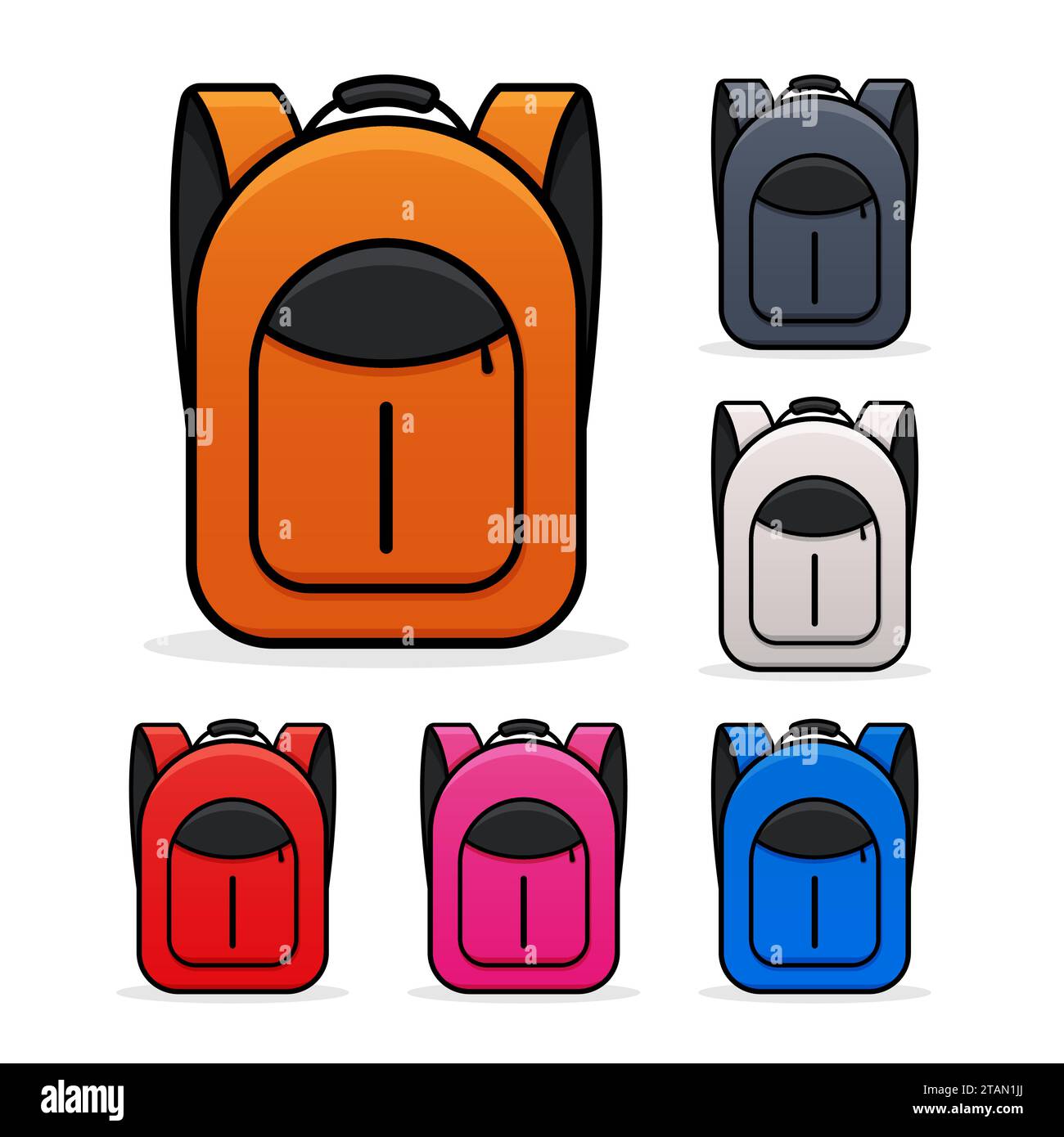 Illustration of cartoon backpack or school bag Stock Vector