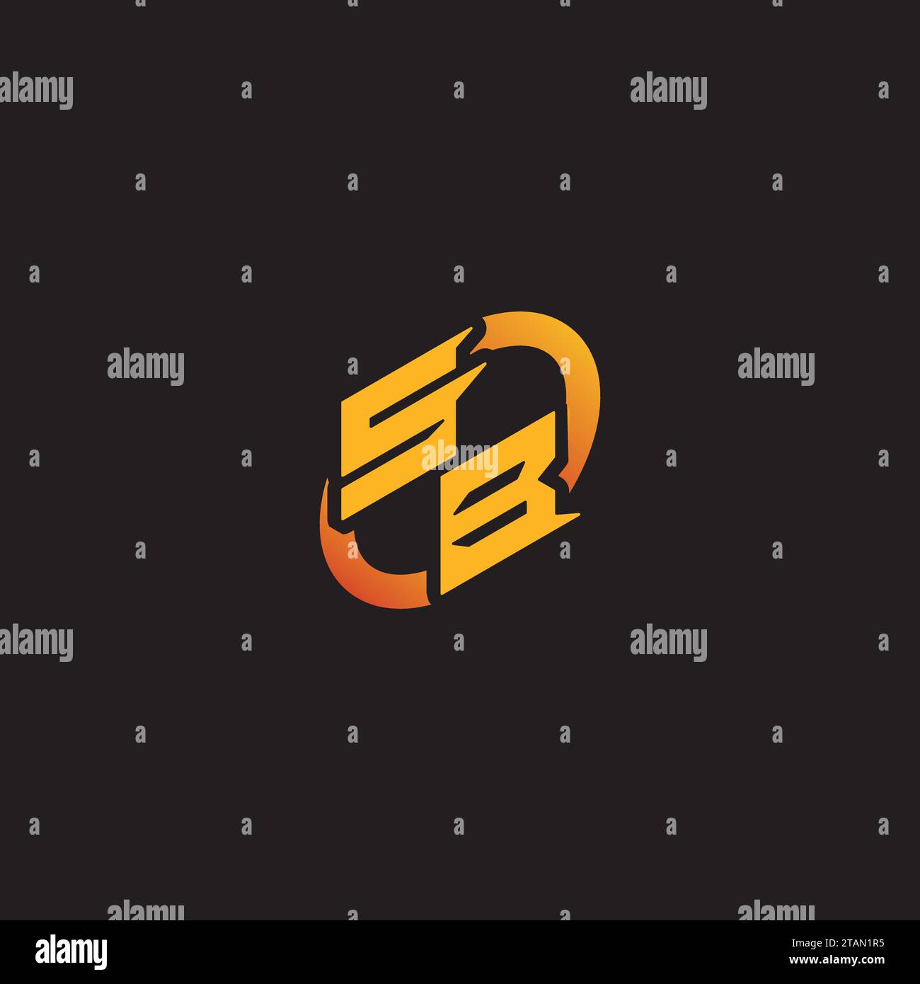 BS combination letter unique initials logo esport for gaming team, youtube, twitch Stock Vector