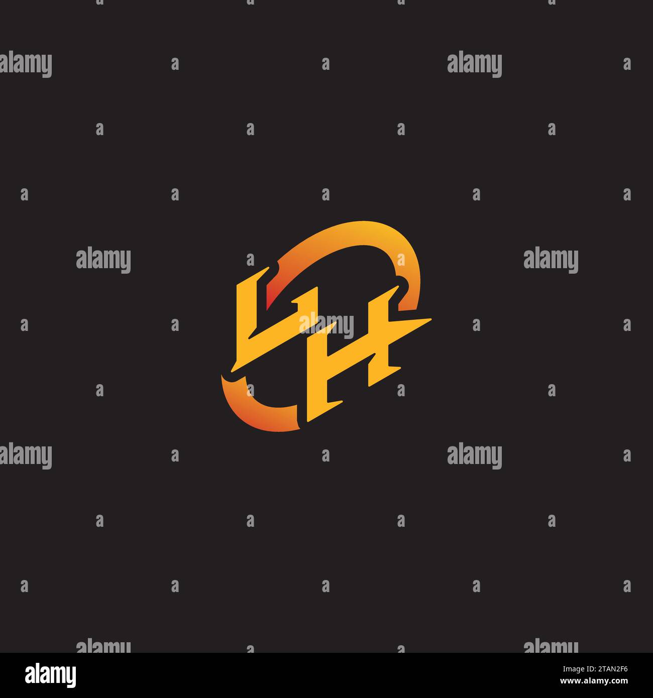 HL combination letter unique initials logo esport for gaming team, youtube, twitch Stock Vector