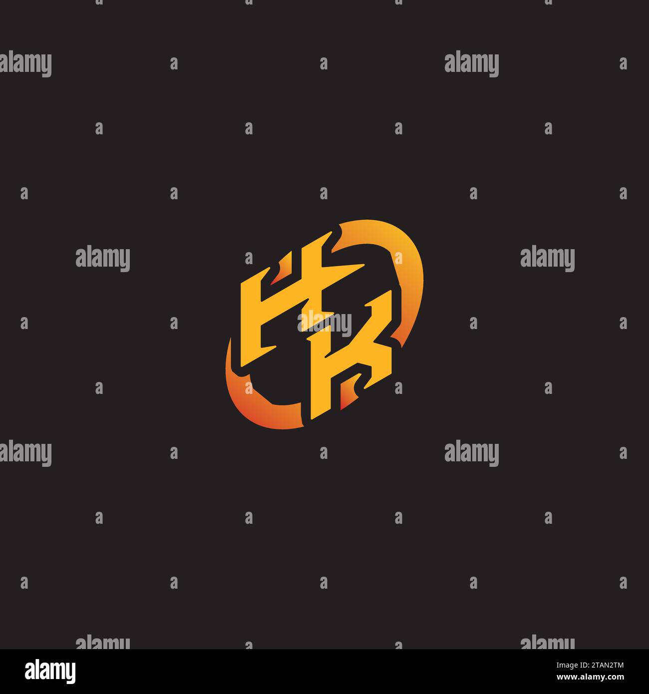 KH combination letter unique initials logo esport for gaming team ...