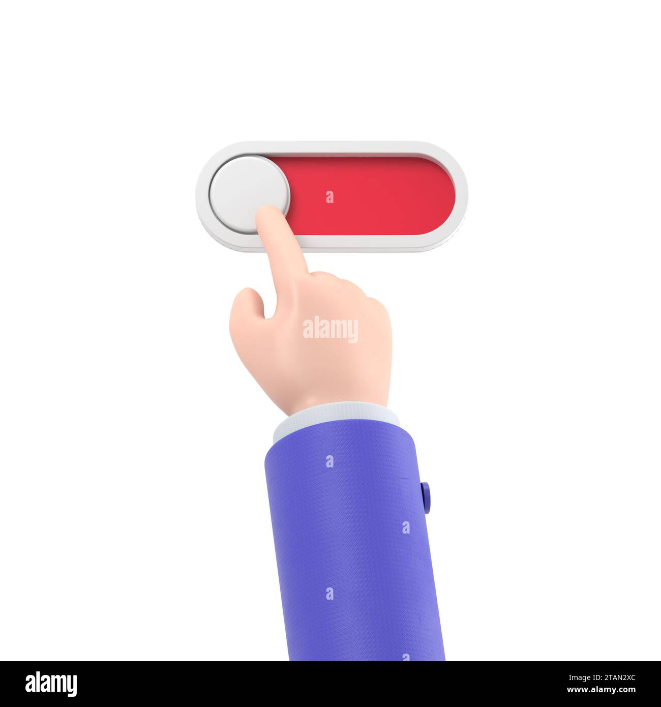 Cartoon Gesture Icon Mockup.3d render,cartoon character hand touches ...