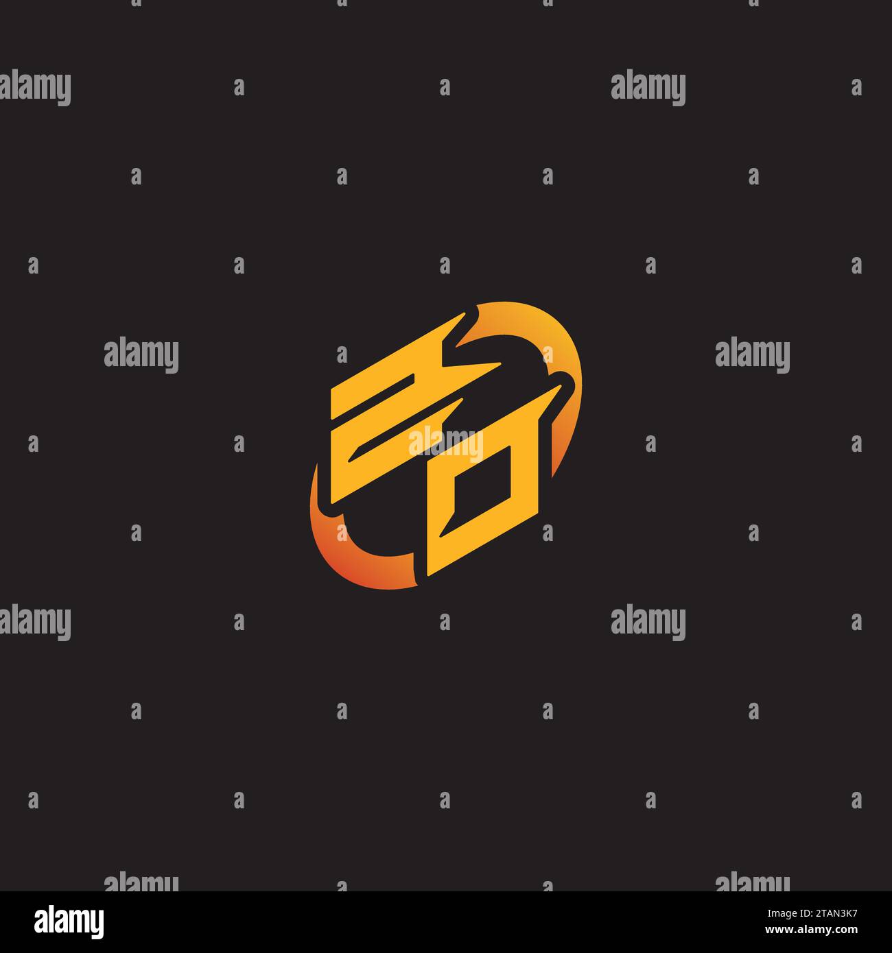 OZ combination letter unique initials logo esport for gaming team, youtube, twitch Stock Vector