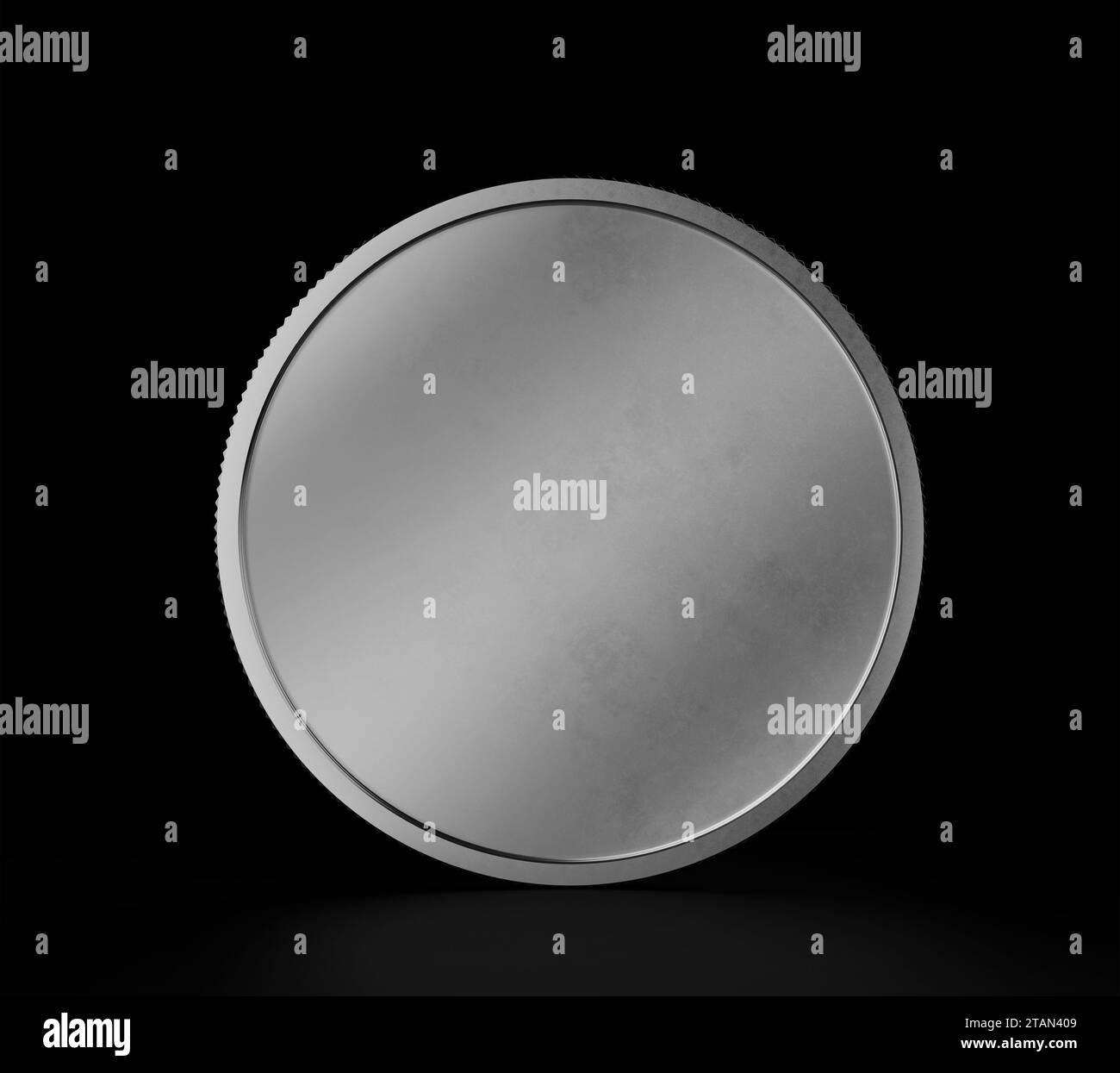 Silver Coin, Front View, Mockup Template, Banking Concept ...