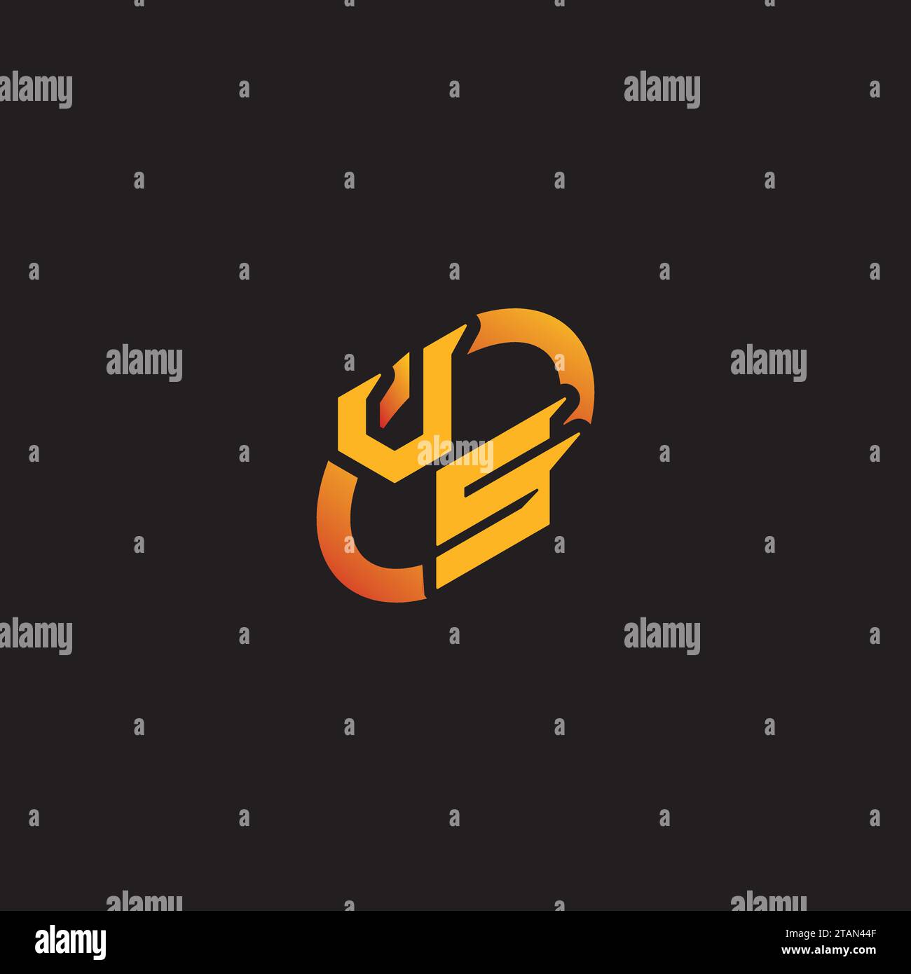 SV combination letter unique initials logo esport for gaming team, youtube, twitch Stock Vector