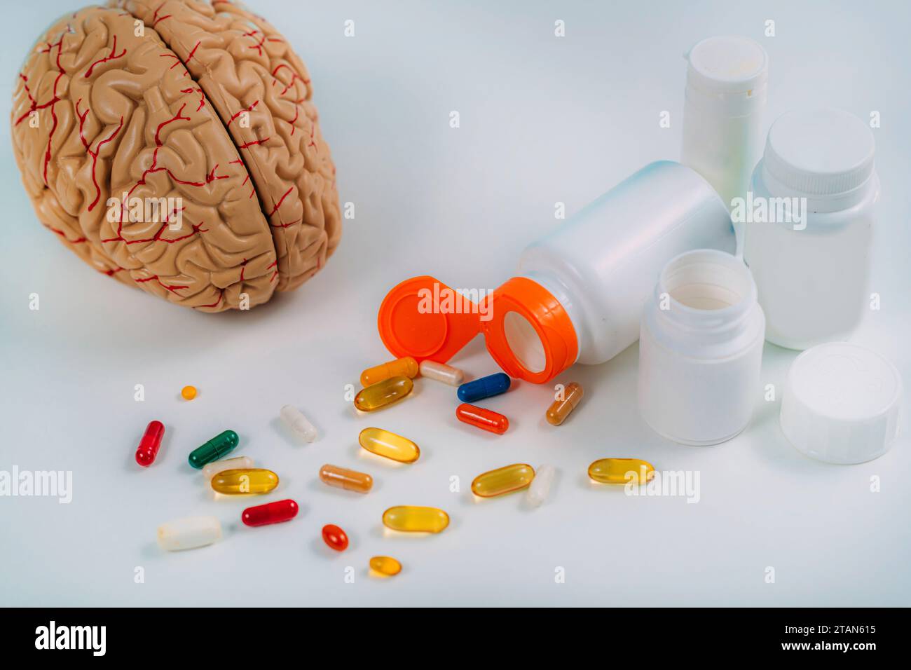 Cognitive enhancement supplements, conceptual image Stock Photo