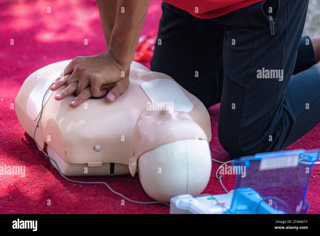 First aid CPR training Stock Photo