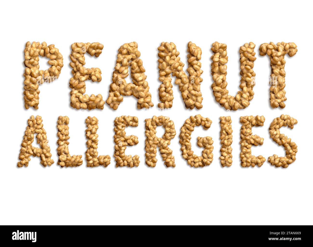 Peanut allergies, illustration Stock Photo